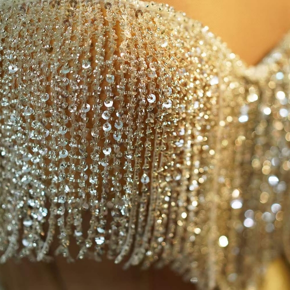 Crystalized bridal bodice dress - Picture 2 of 9